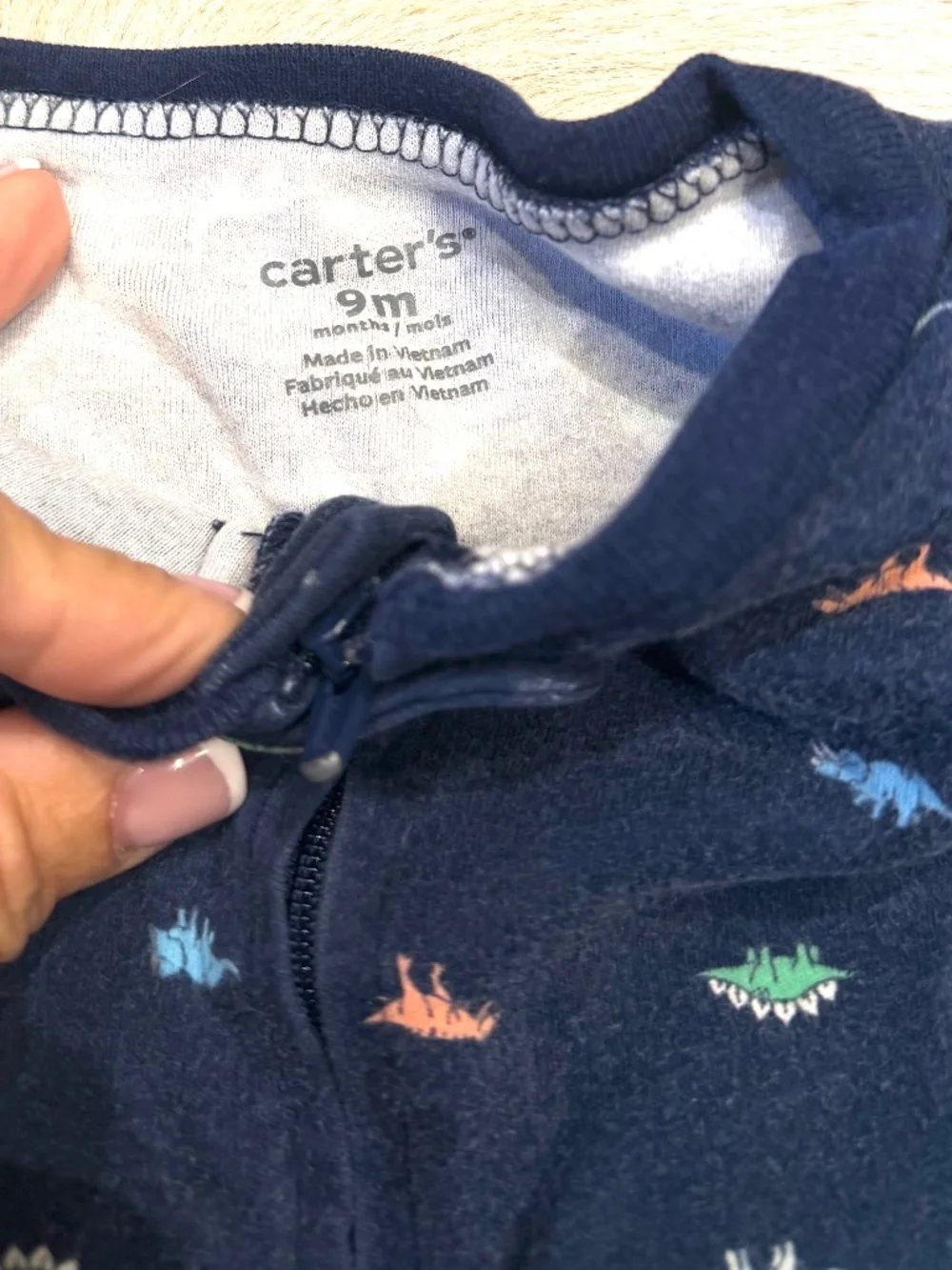 Carter & Gerber long Sleeve zip up sleepers SZ 6-9 mons